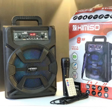 QS-5801B 8 Inch Speaker Outdoor Portable Trolley Speaker DJ Speaker System Subwoofer Sound Box With LED Light KIMISO